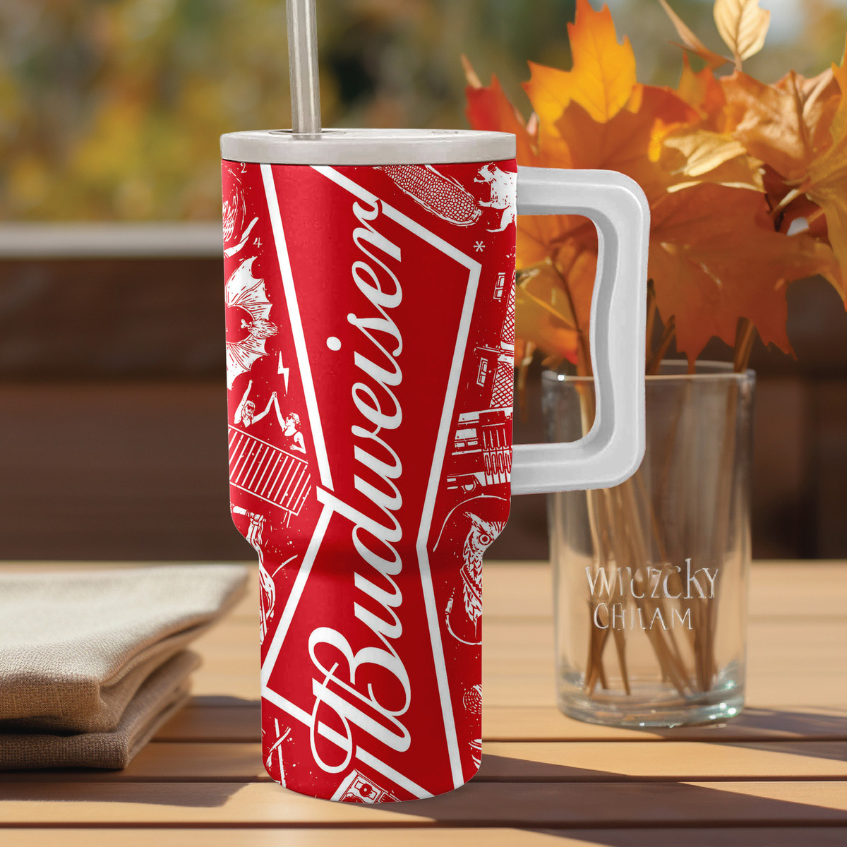 Budweiser King of Beers Custom Stanley Cup 40 oz 30 oz Tumbler With Handle