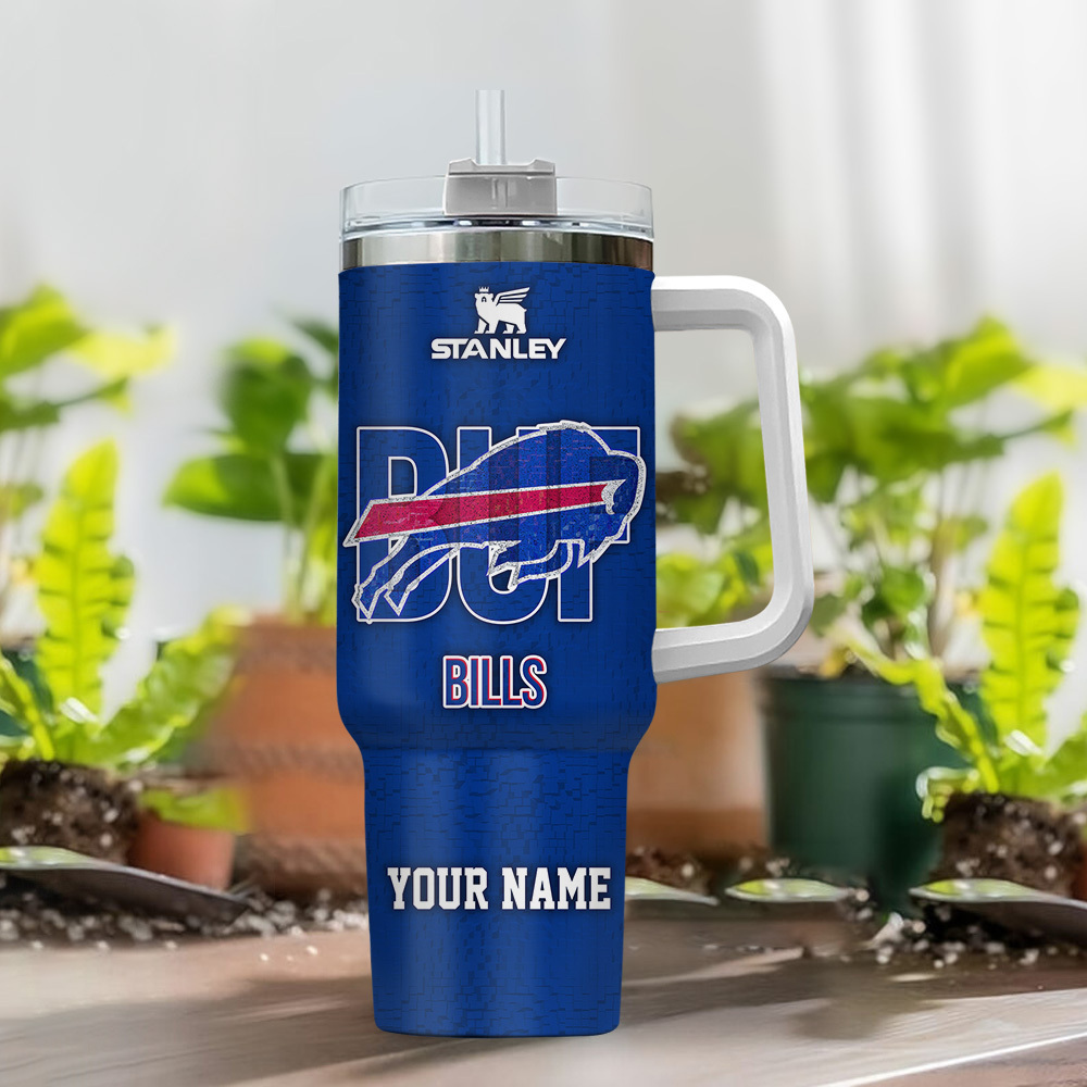 Buffalo Bills NFL 3D Logo Custom Stanley Cup 40 oz 30 oz Tumbler With Handle