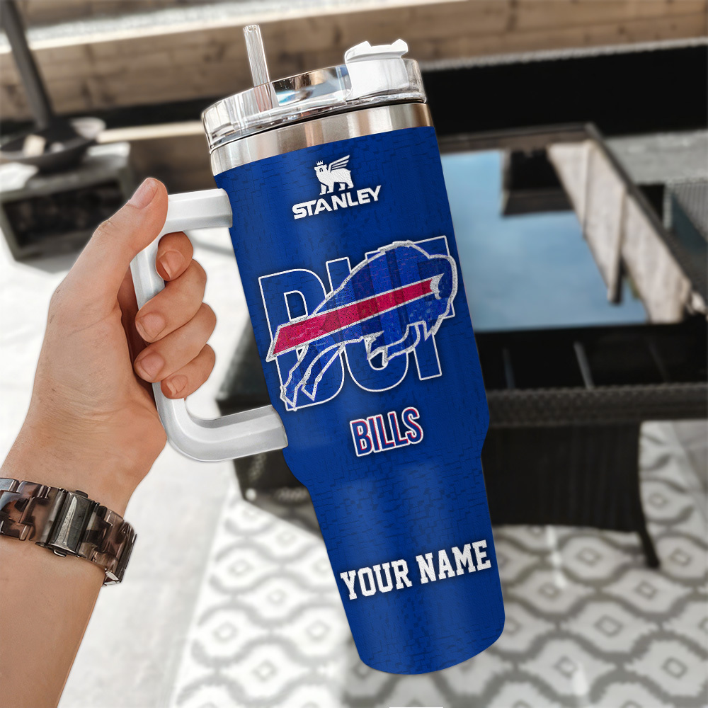 Buffalo Bills NFL 3D Logo Custom Stanley Cup 40 oz 30 oz Tumbler With Handle