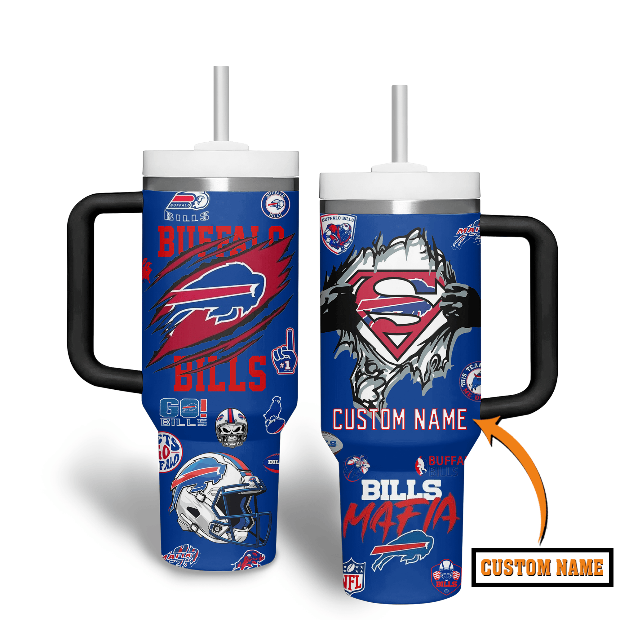 Buffalo Bills NFL Custom Stanley Cup 40 oz 30 oz Tumbler With Handle