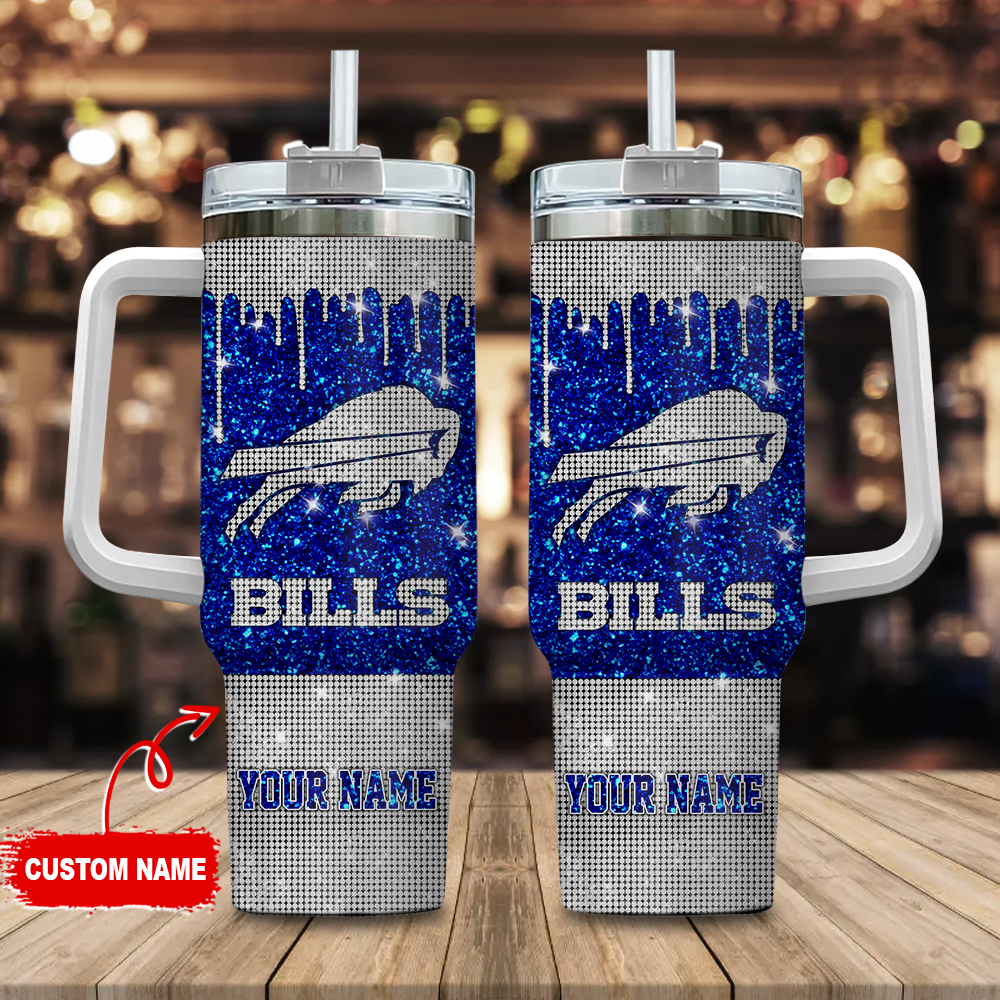 Buffalo Bills NFL Glitter Custom Stanley Cup 40 oz 30 oz Tumbler With Handle
