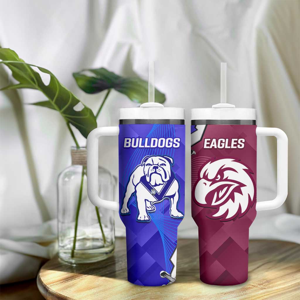 Bulldogs And Eagles Rugby Dynamic Style Custom Stanley Cup 40 oz 30 oz Tumbler With Handle