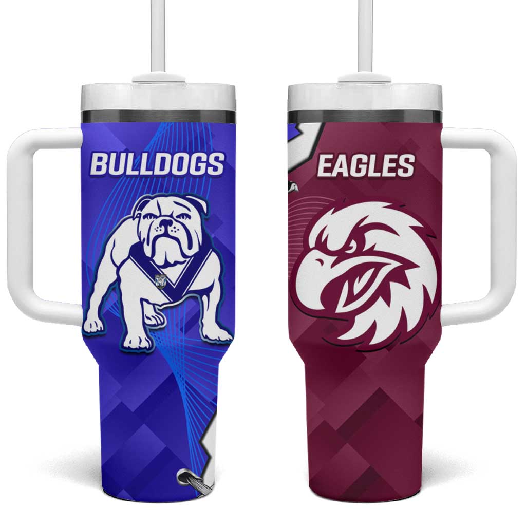 Bulldogs And Eagles Rugby Dynamic Style Custom Stanley Cup 40 oz 30 oz Tumbler With Handle