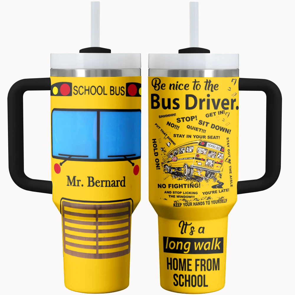 Bus Driver Custom Stanley Cup 40 oz 30 oz Tumbler With Handle