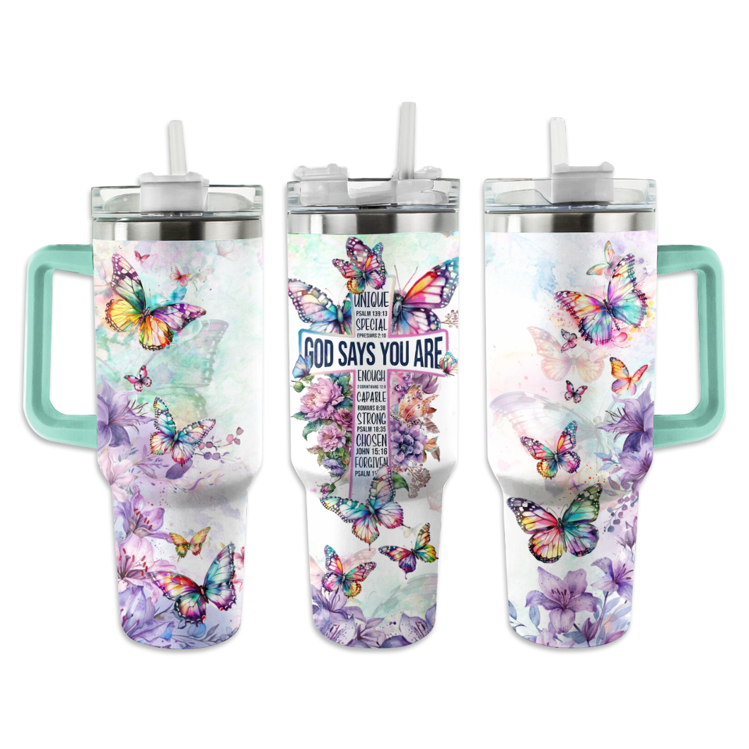 Butterfly Custom Stanley Cup 40 oz 30 oz Tumbler With Handle
