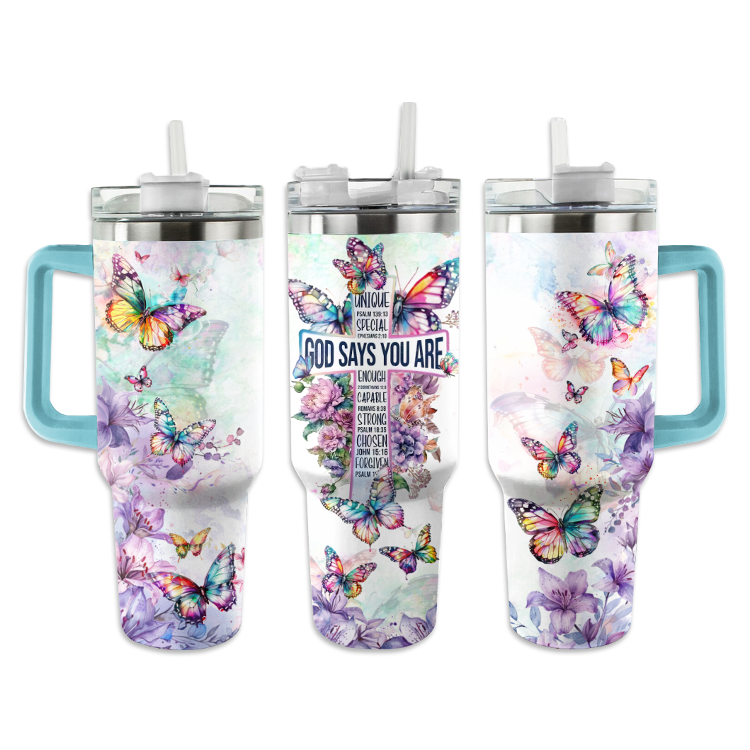 Butterfly Custom Stanley Cup 40 oz 30 oz Tumbler With Handle