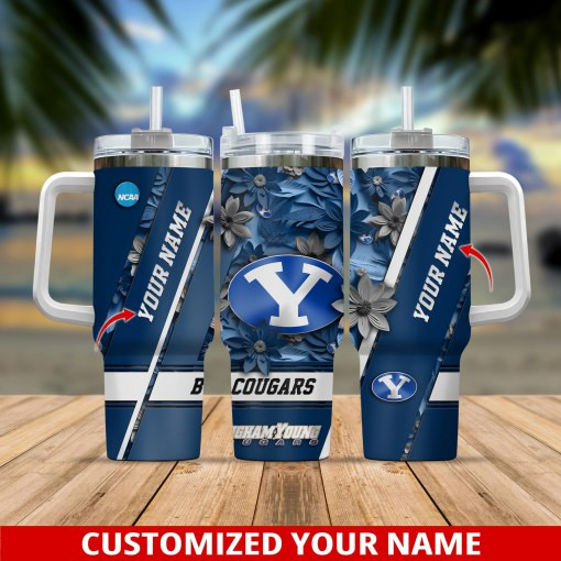 BYU Cougars NCAA Custom Stanley Cup 40 oz 30 oz Tumbler With Handle