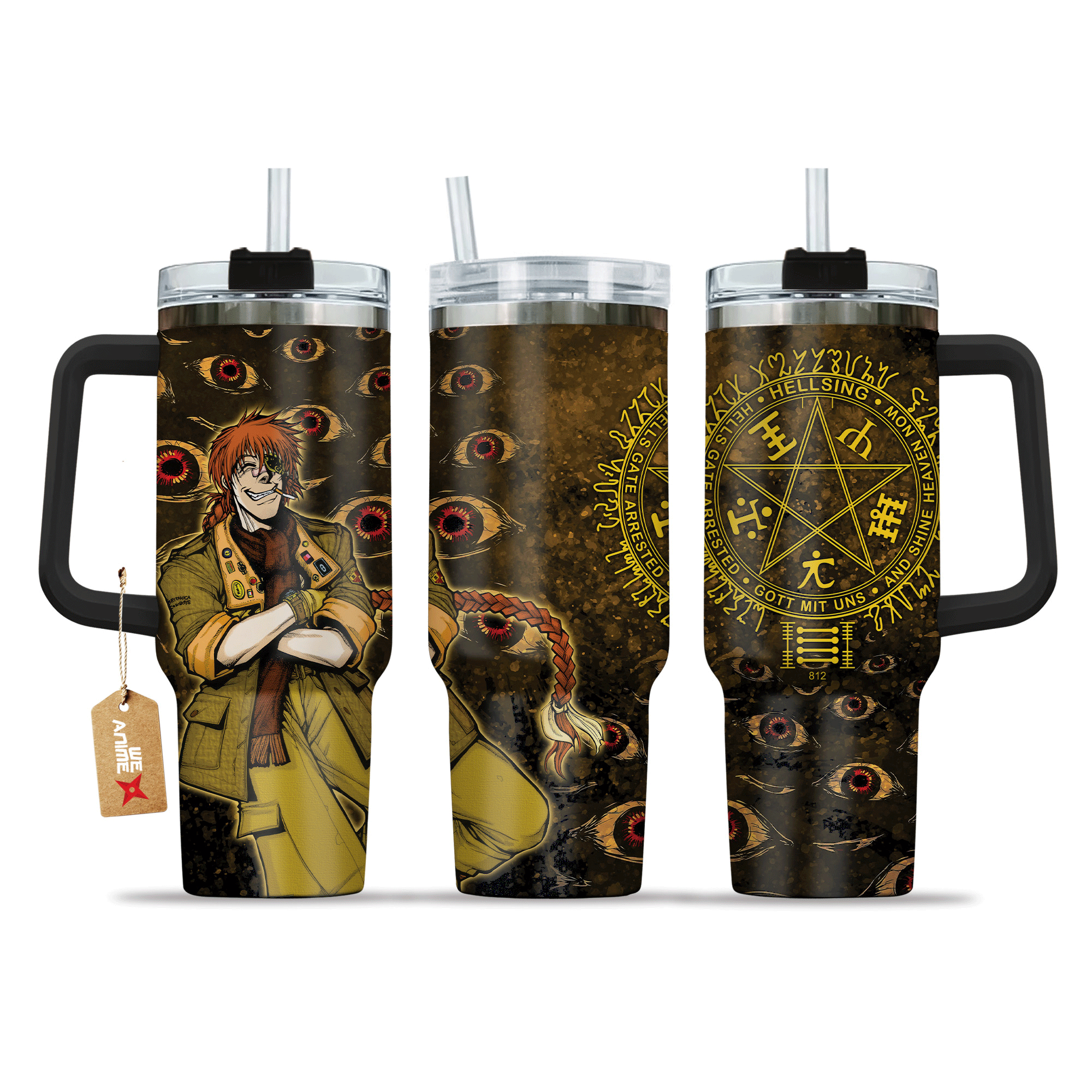 Captain Pip Bernadotte Hellsing Anime Custom Stanley Cup 40 oz 30 oz Tumbler With Handle