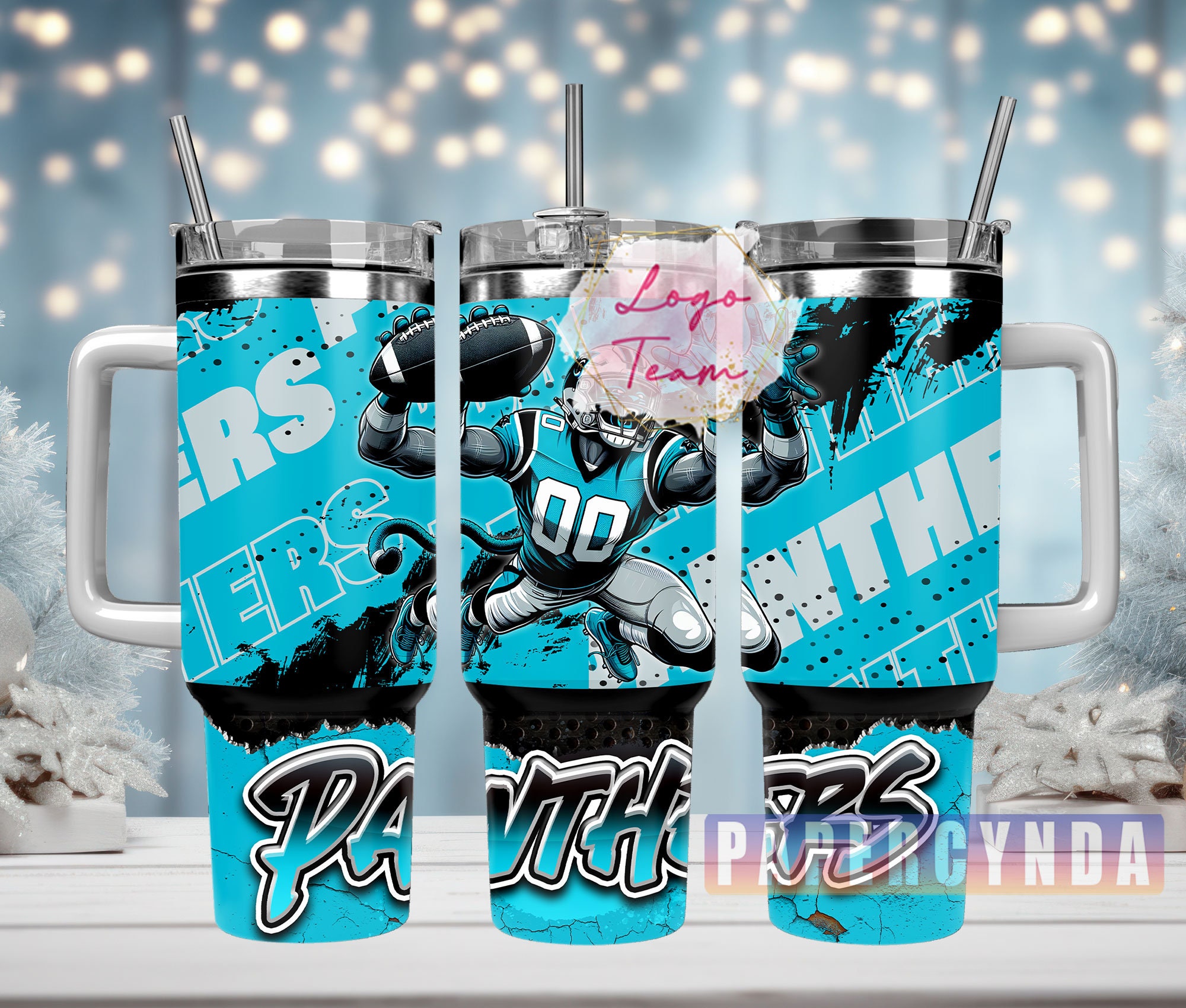 Carolina Panthers Custom Stanley Cup 40 oz 30 oz Tumbler With Handle