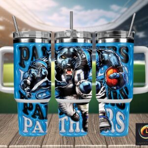 Carolina Panthers NFL Mascot Custom Stanley Cup 40 oz 30 oz Tumbler With Handle