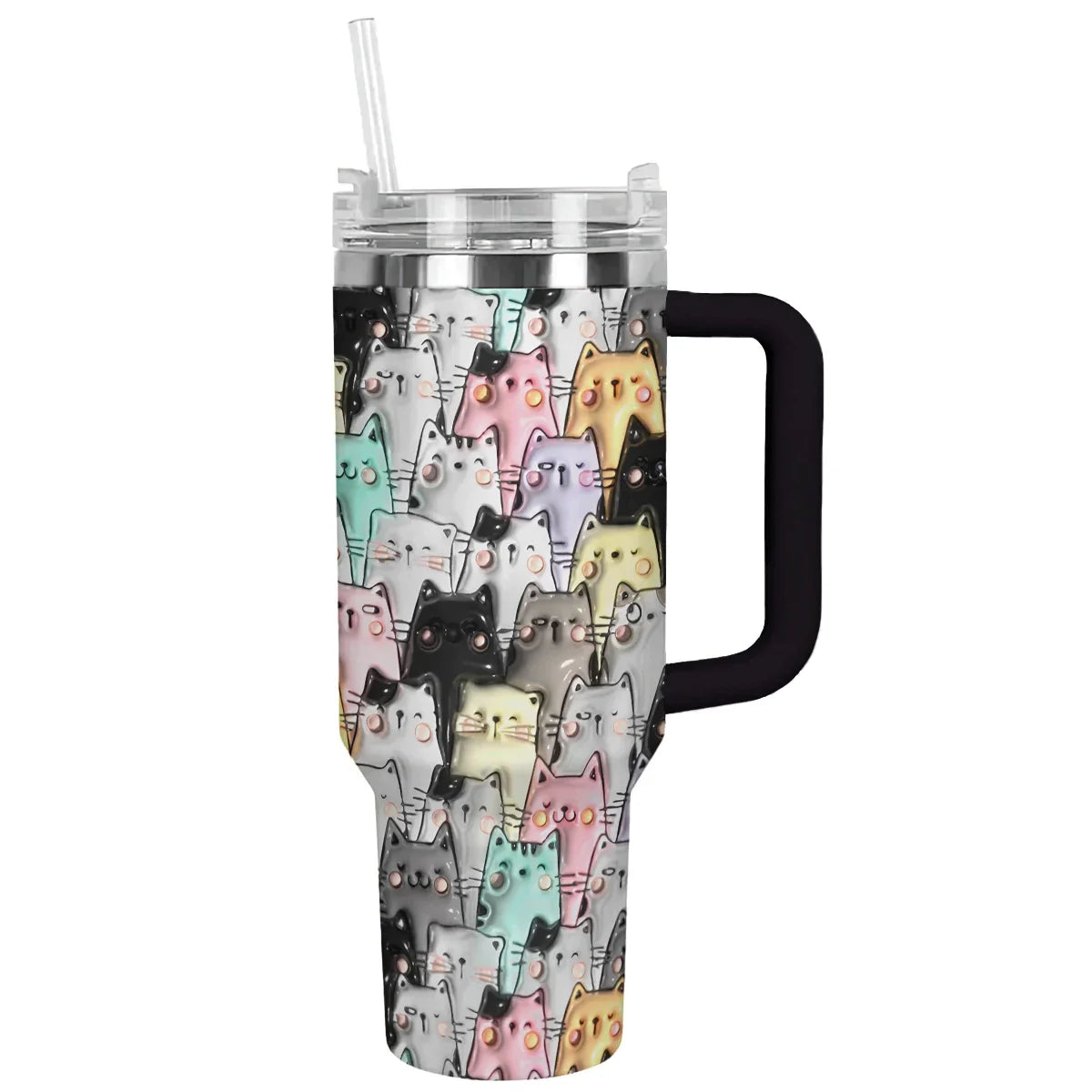 Cat Custom Stanley Cup 40 oz 30 oz Tumbler With Handle