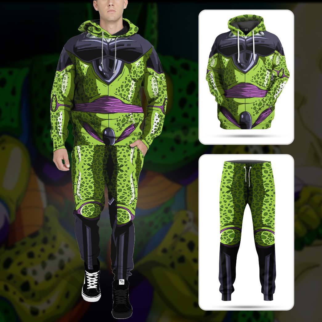 Cell Dragon Ball Costume Hoodie Sweatshirt T-Shirt Sweatpants Tracksuit - Stormmerch Exclusive