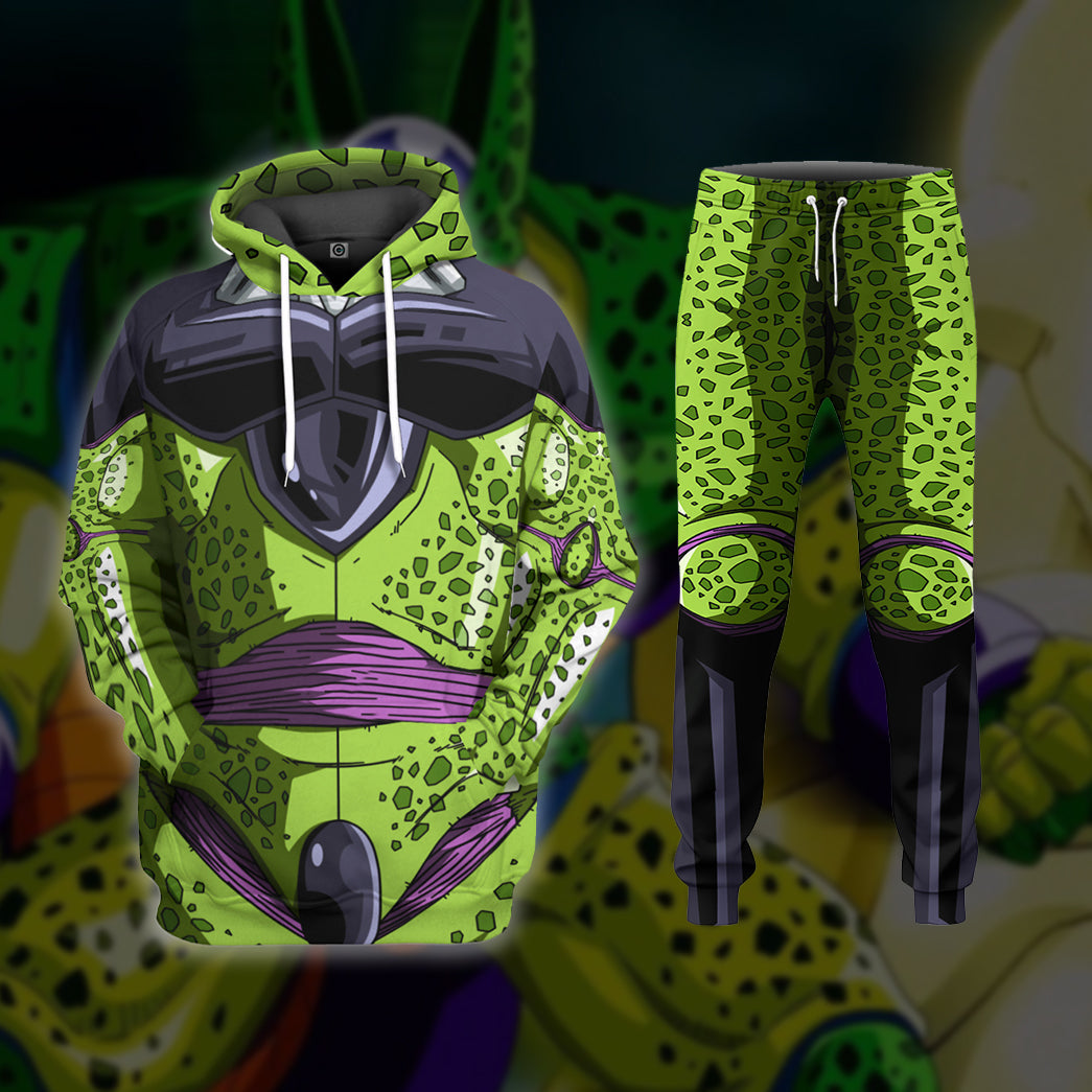 Cell Dragon Ball Costume Hoodie Sweatshirt T-Shirt Sweatpants Tracksuit - Stormmerch Exclusive