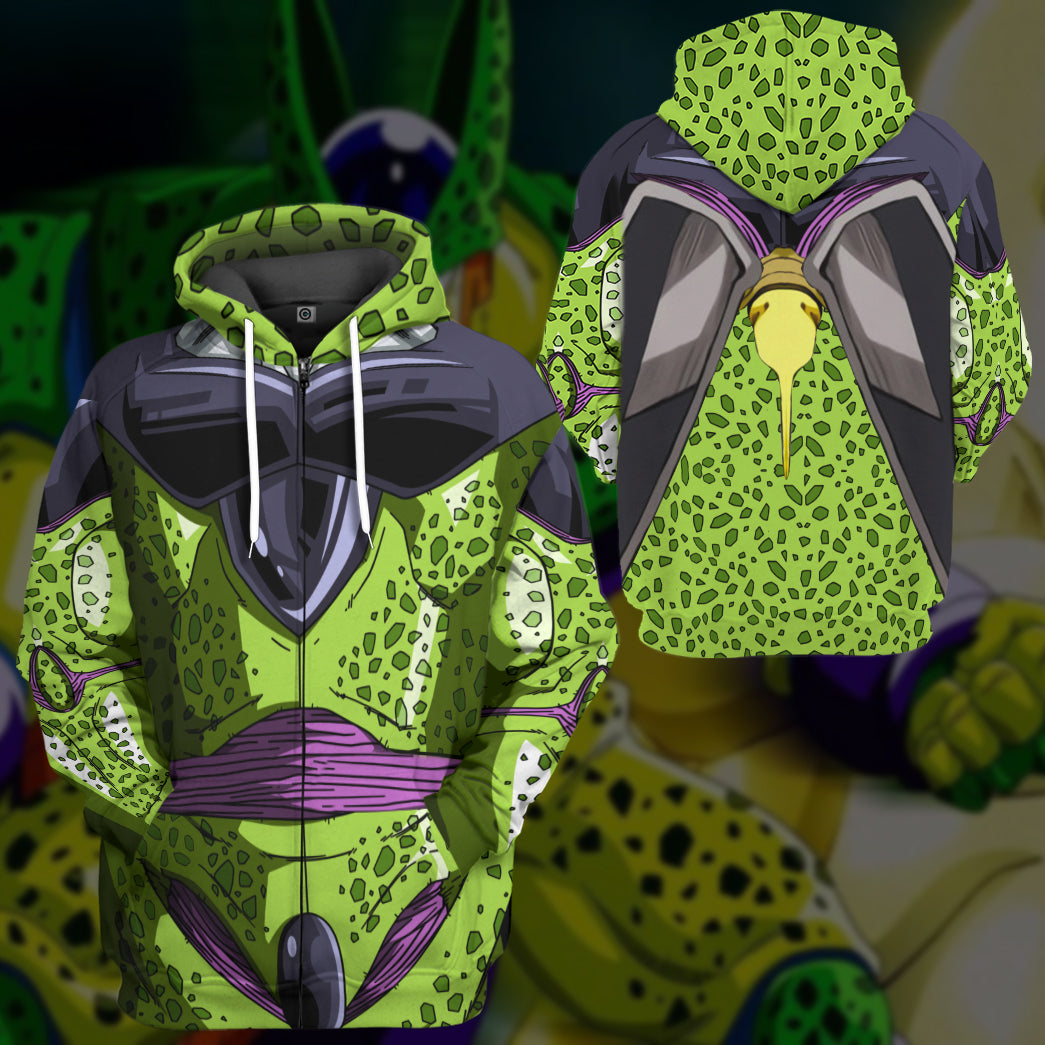 Cell Dragon Ball Costume Hoodie Sweatshirt T-Shirt Sweatpants Tracksuit - Stormmerch Exclusive
