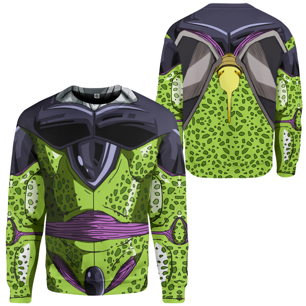 Cell Dragon Ball Costume Hoodie Sweatshirt T-Shirt Sweatpants Tracksuit - Stormmerch Exclusive
