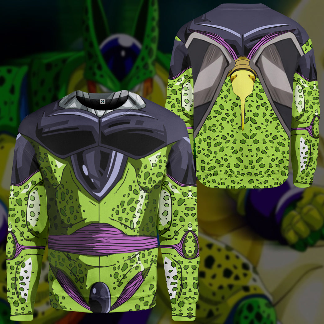 Cell Dragon Ball Costume Hoodie Sweatshirt T-Shirt Sweatpants Tracksuit - Stormmerch Exclusive