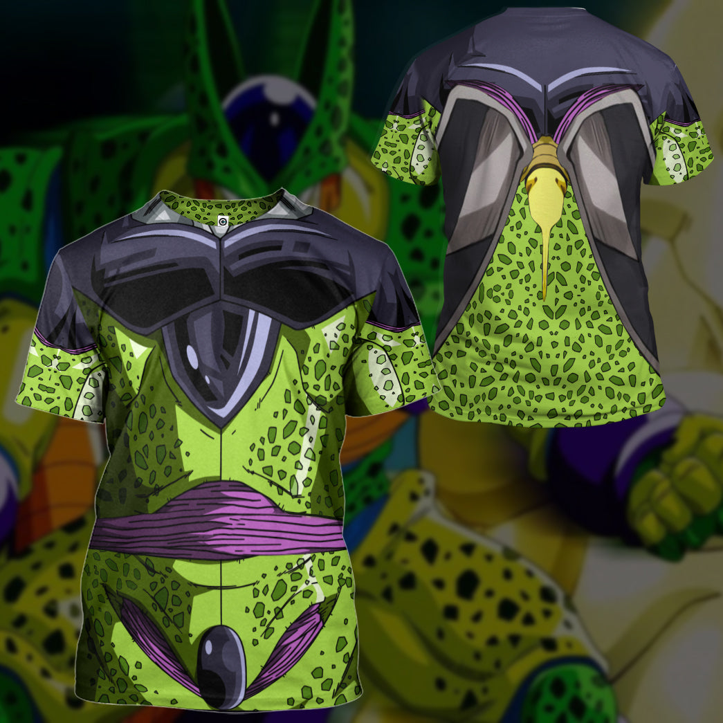 Cell Dragon Ball Costume Hoodie Sweatshirt T-Shirt Sweatpants Tracksuit - Stormmerch Exclusive