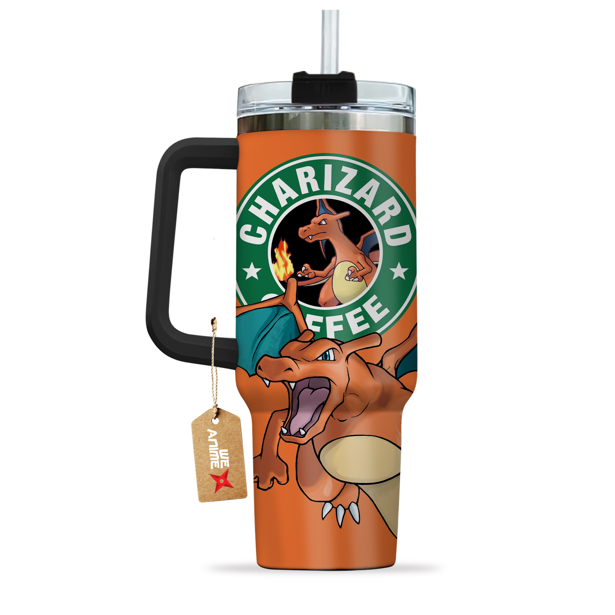 Charizard Coffee Pokemon Anime Custom Stanley Cup 40 oz 30 oz Tumbler With Handle