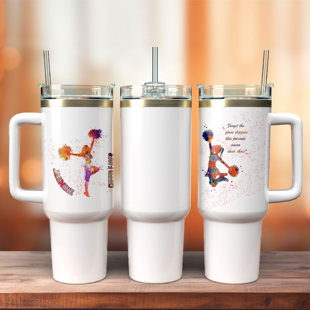 Cheerleader Artwork Custom Stanley Cup 40 oz 30 oz Tumbler With Handle