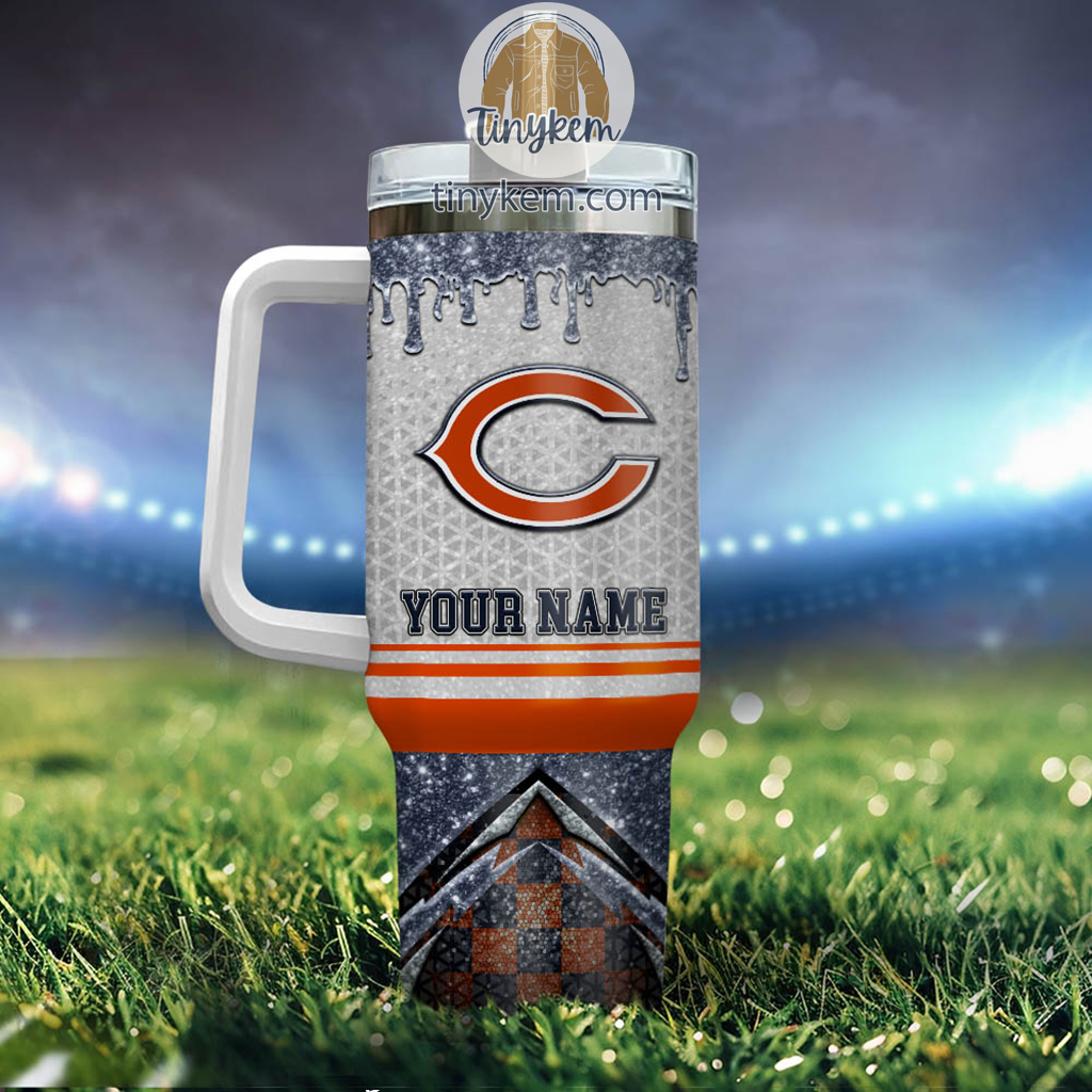 Chicago Bears Glitter NFL Custom Stanley Cup 40 oz 30 oz Tumbler With Handle