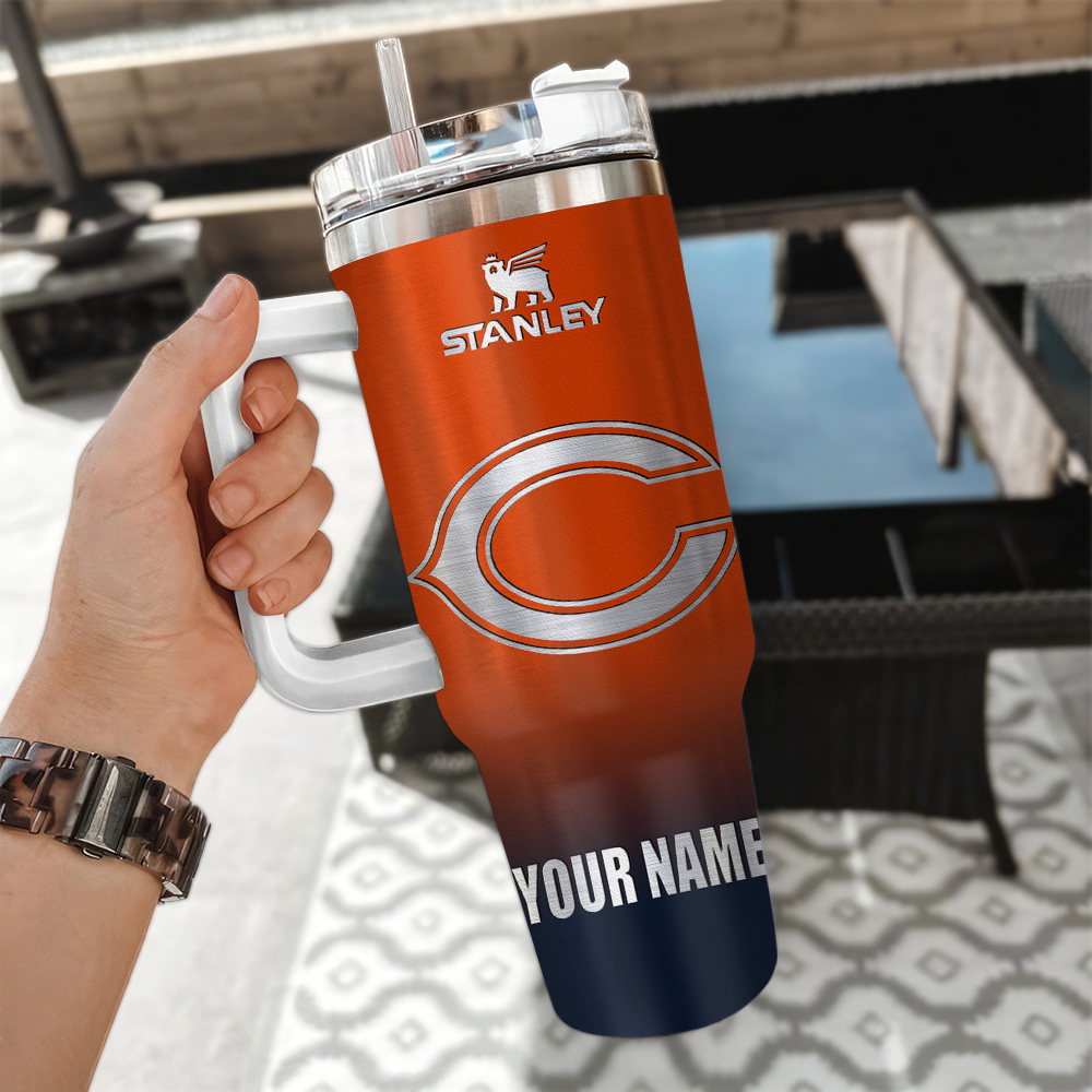 Chicago Bears NFL Custom Stanley Cup 40 oz 30 oz Tumbler With Handle