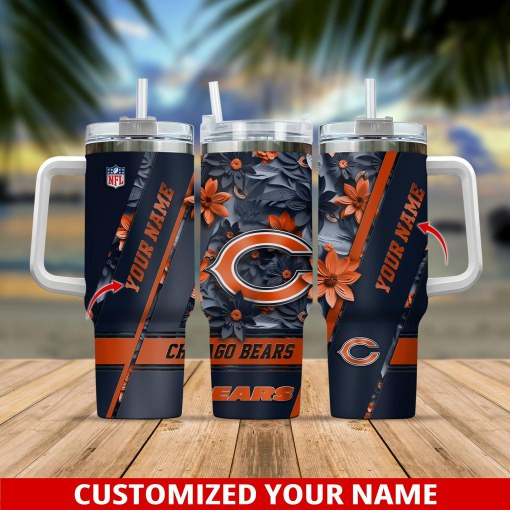 Chicago Bears NFL Custom Stanley Cup 40 oz 30 oz Tumbler With Handle