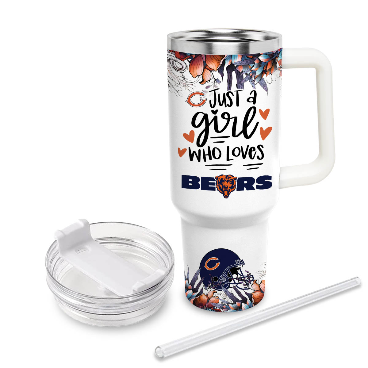 Chicago Bears NFL Custom Stanley Cup 40 oz 30 oz Tumbler With Handle