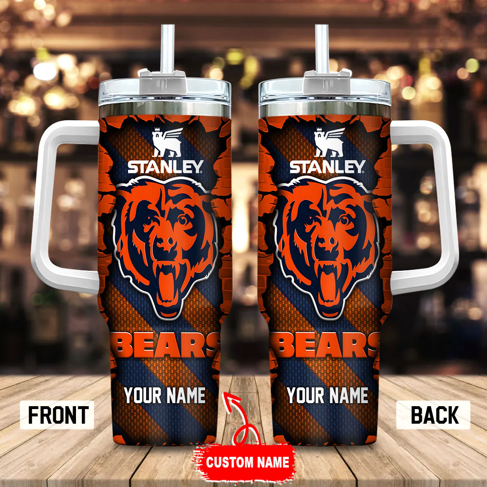 Chicago Bears NFL Custom Stanley Cup 40 oz 30 oz Tumbler With Handle