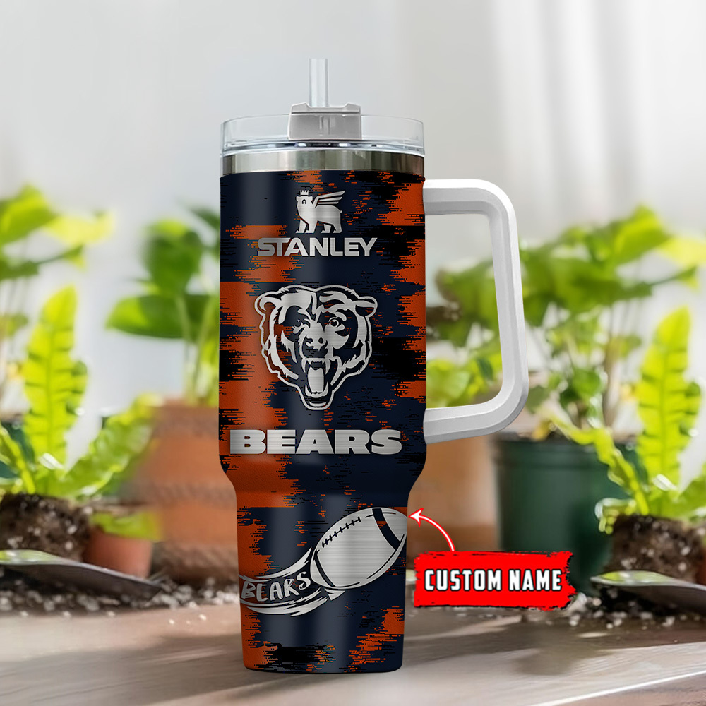 Chicago Bears NFL Custom Stanley Cup 40 oz 30 oz Tumbler With Handle
