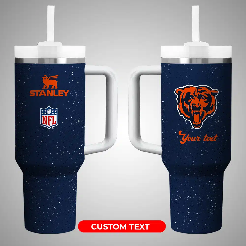 Chicago Bears NFL Custom Stanley Cup 40 oz 30 oz Tumbler With Handle
