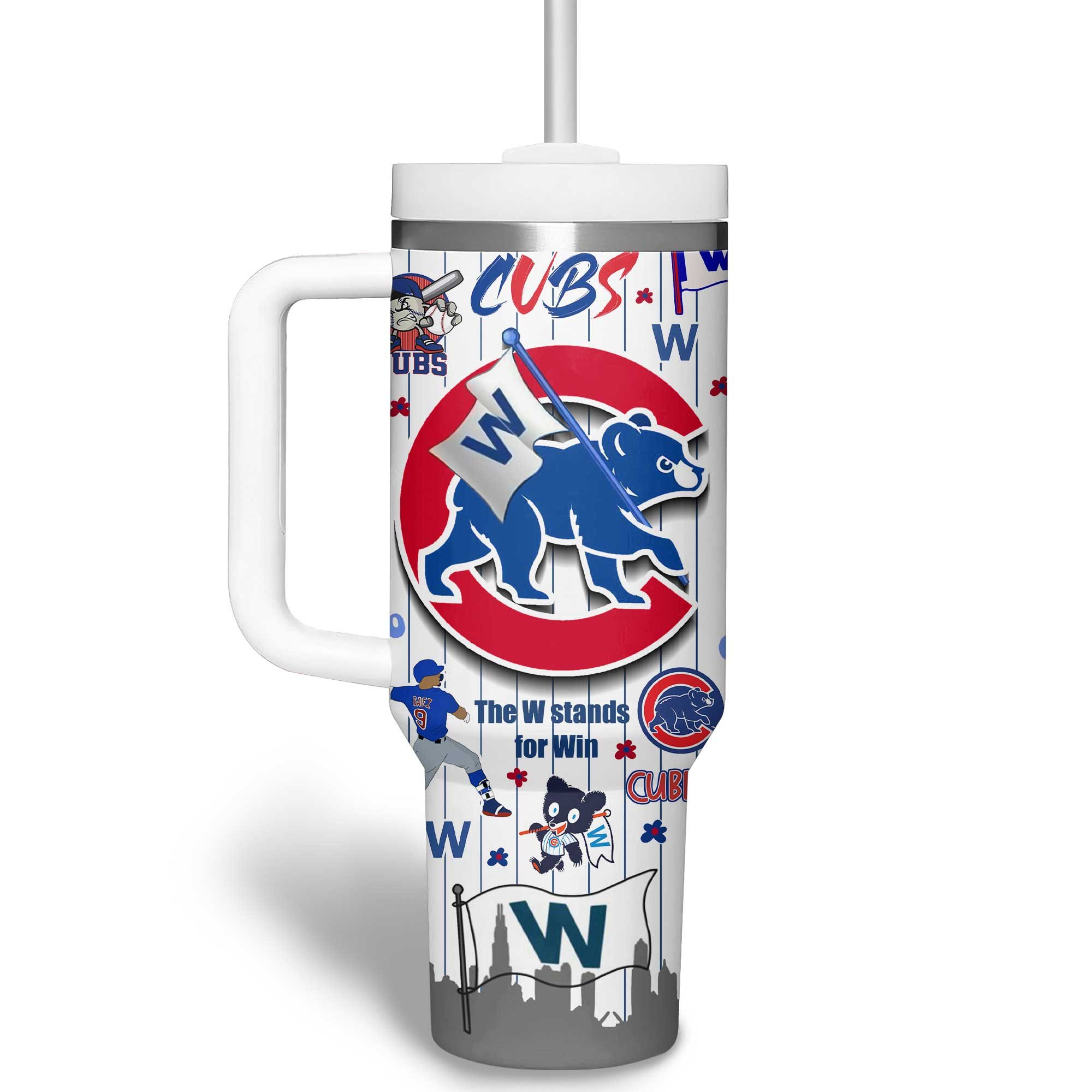 Chicago Cubs MLB Custom Stanley Cup 40 oz 30 oz Tumbler With Handle