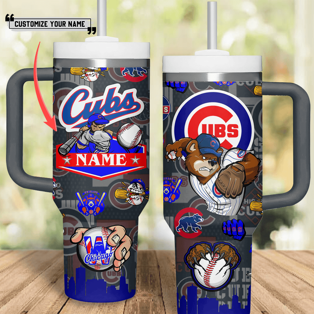 Chicago Cubs MLB Custom Stanley Cup 40 oz 30 oz Tumbler With Handle