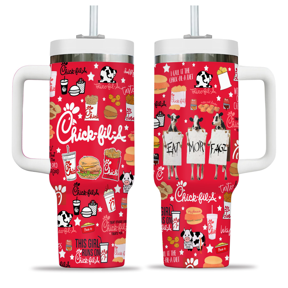 Chick-fil-A Food Custom Stanley Cup 40 oz 30 oz Tumbler With Handle