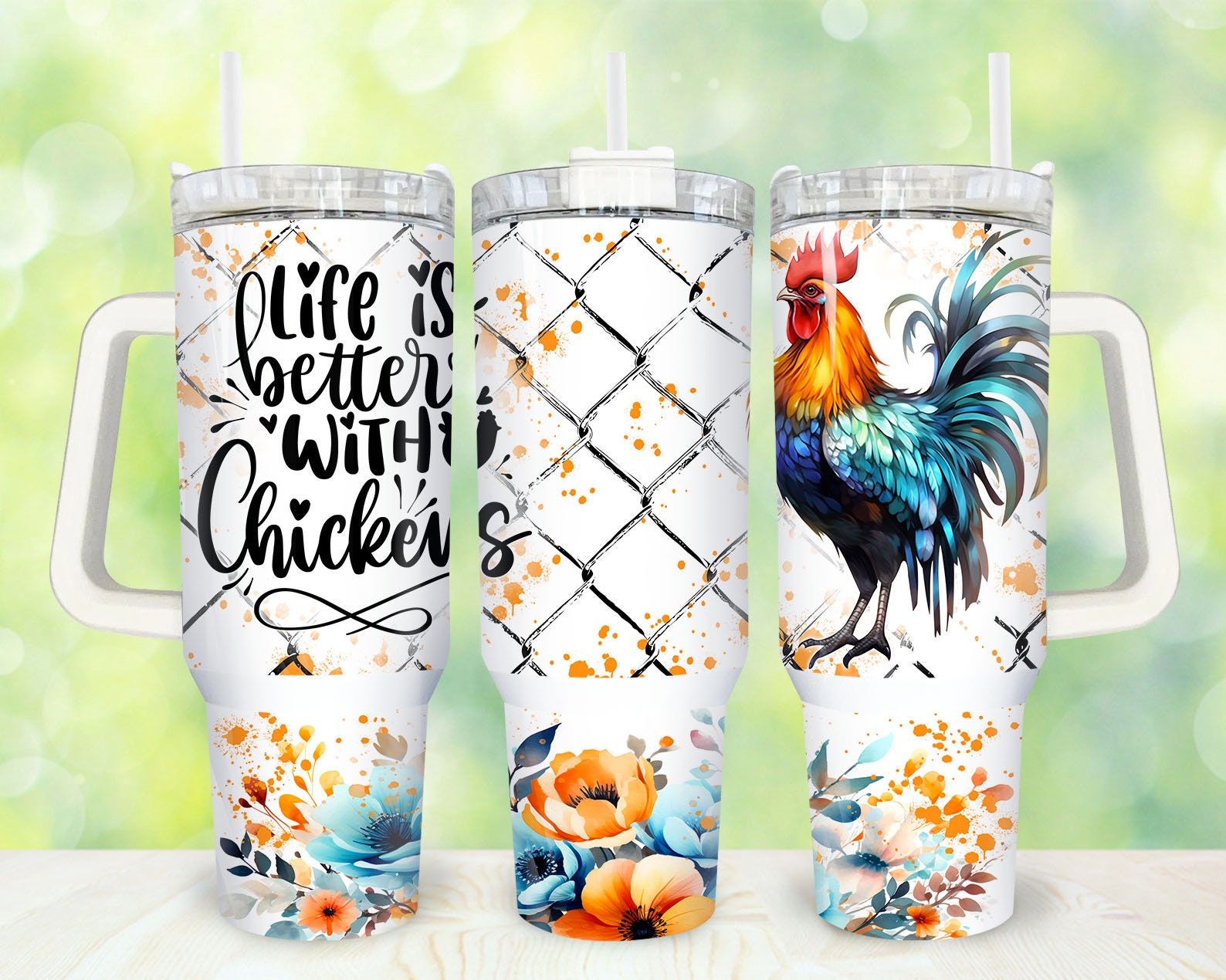 Chicken Custom Stanley Cup 40 oz 30 oz Tumbler With Handle