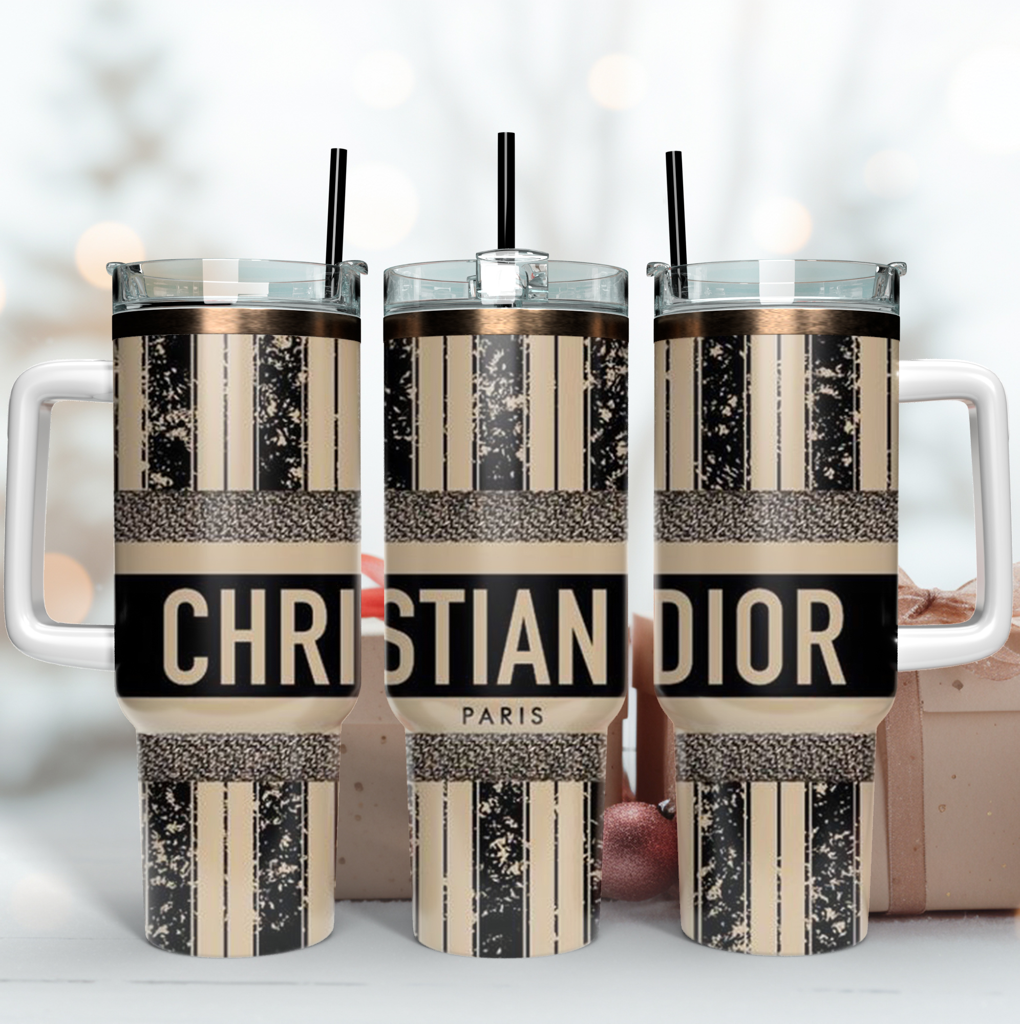 Christian Dior Logo Custom Stanley Cup 40 oz 30 oz Tumbler With Handle
