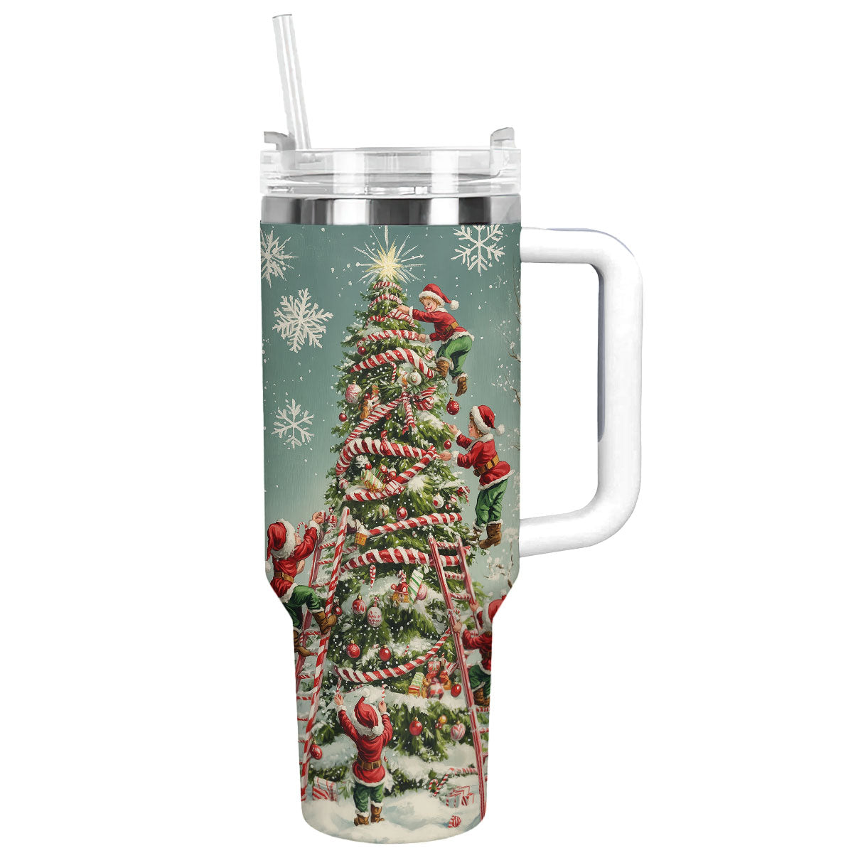 Christmas Cheer Elf Custom Stanley Cup 40 oz 30 oz Tumbler With Handle