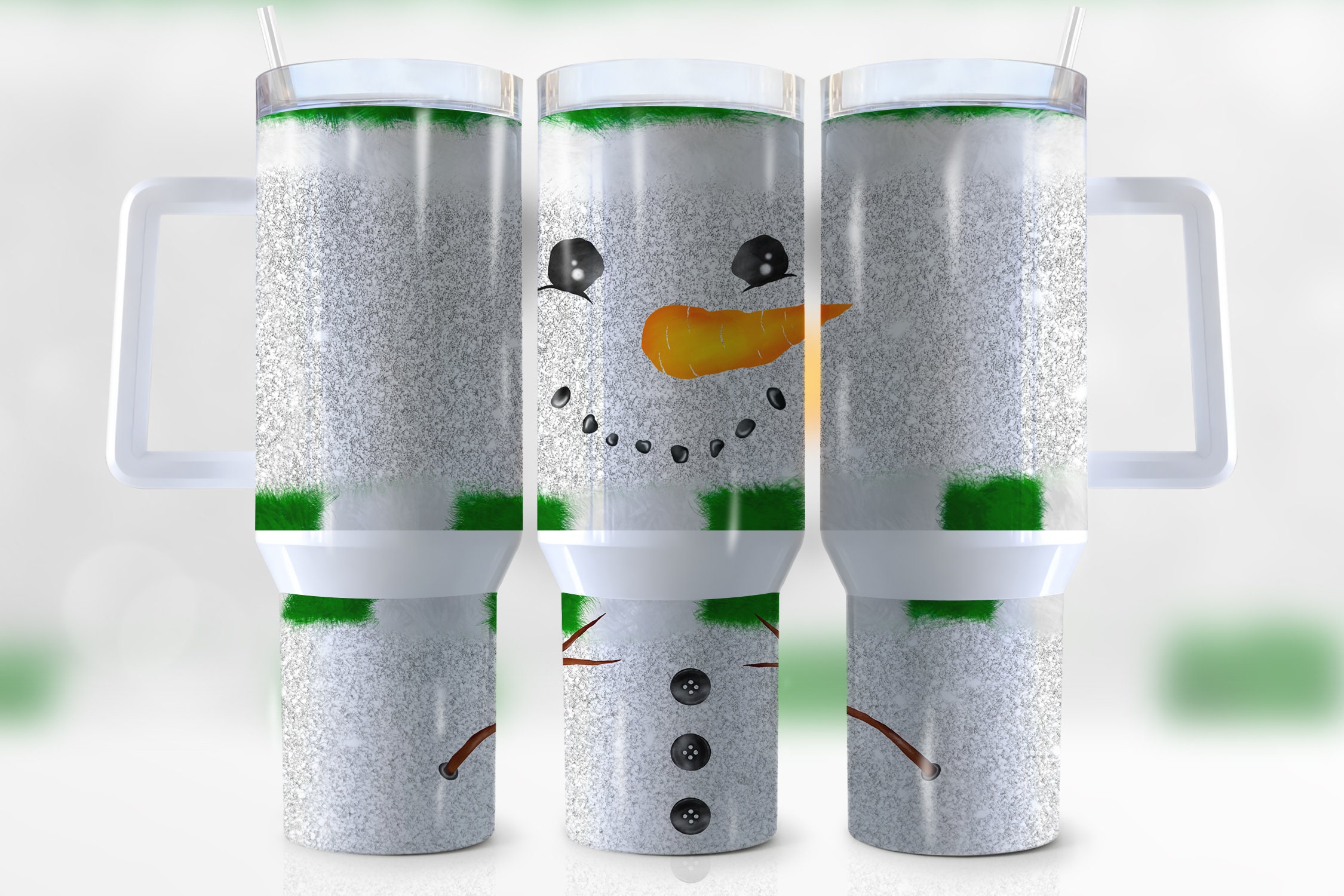 Christmas Snowman Custom Stanley Cup 40 oz 30 oz Tumbler With Handle