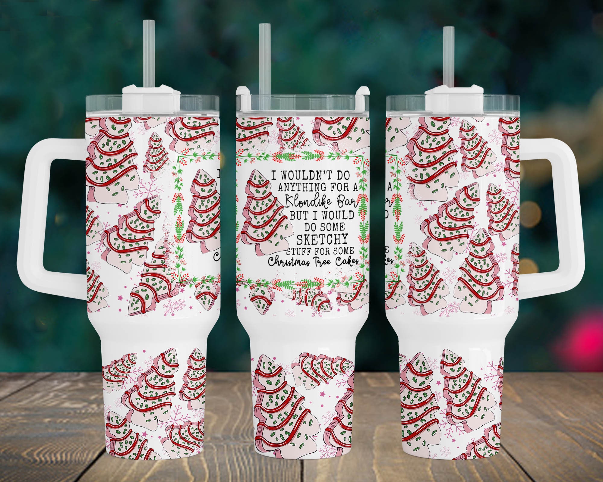 Christmas Tree Cakes Custom Stanley Cup 40 oz 30 oz Tumbler With Handle