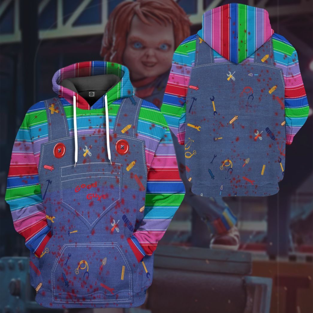 Chucky Childs Play Costume Hoodie Sweatshirt T-Shirt Sweatpants Tracksuit - Stormmerch Exclusive