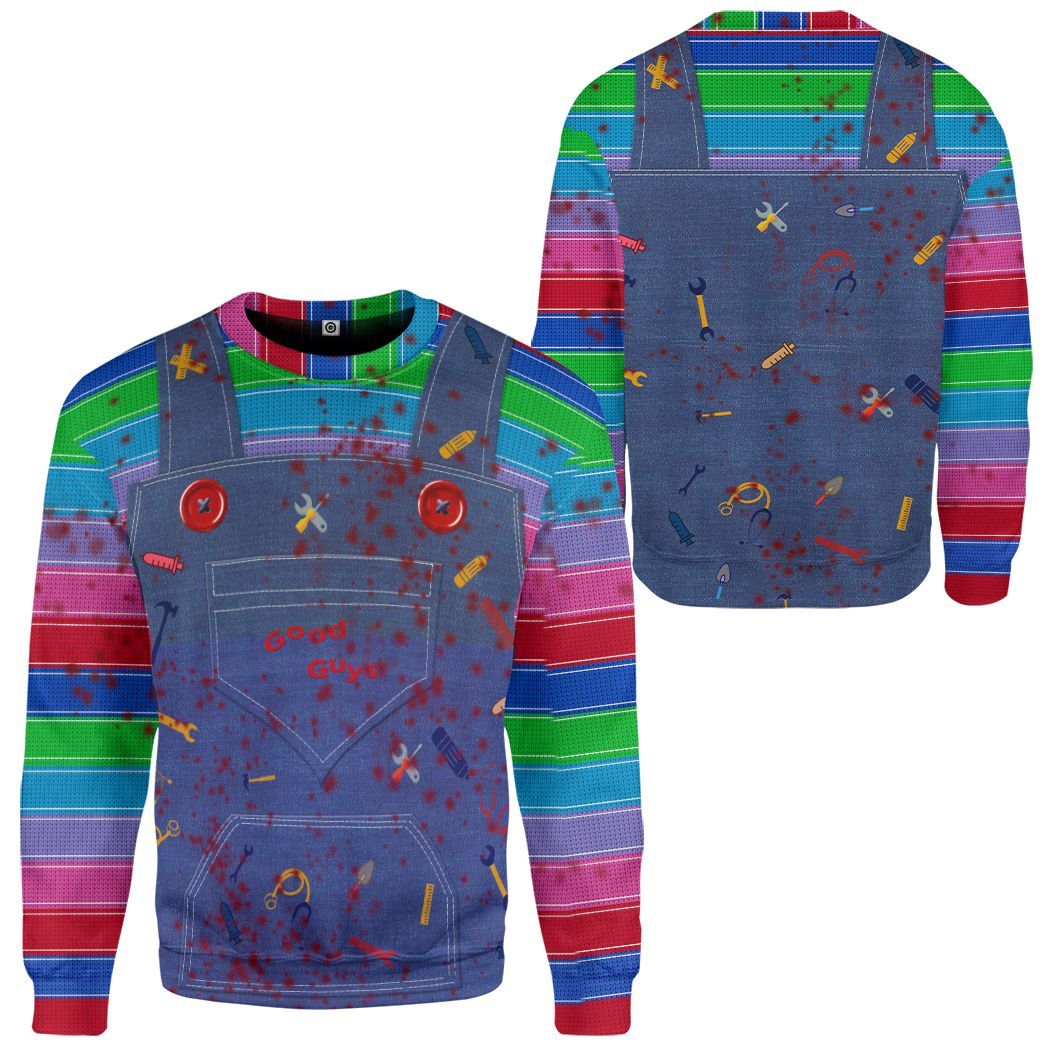 Chucky Childs Play Costume Hoodie Sweatshirt T-Shirt Sweatpants Tracksuit - Stormmerch Exclusive