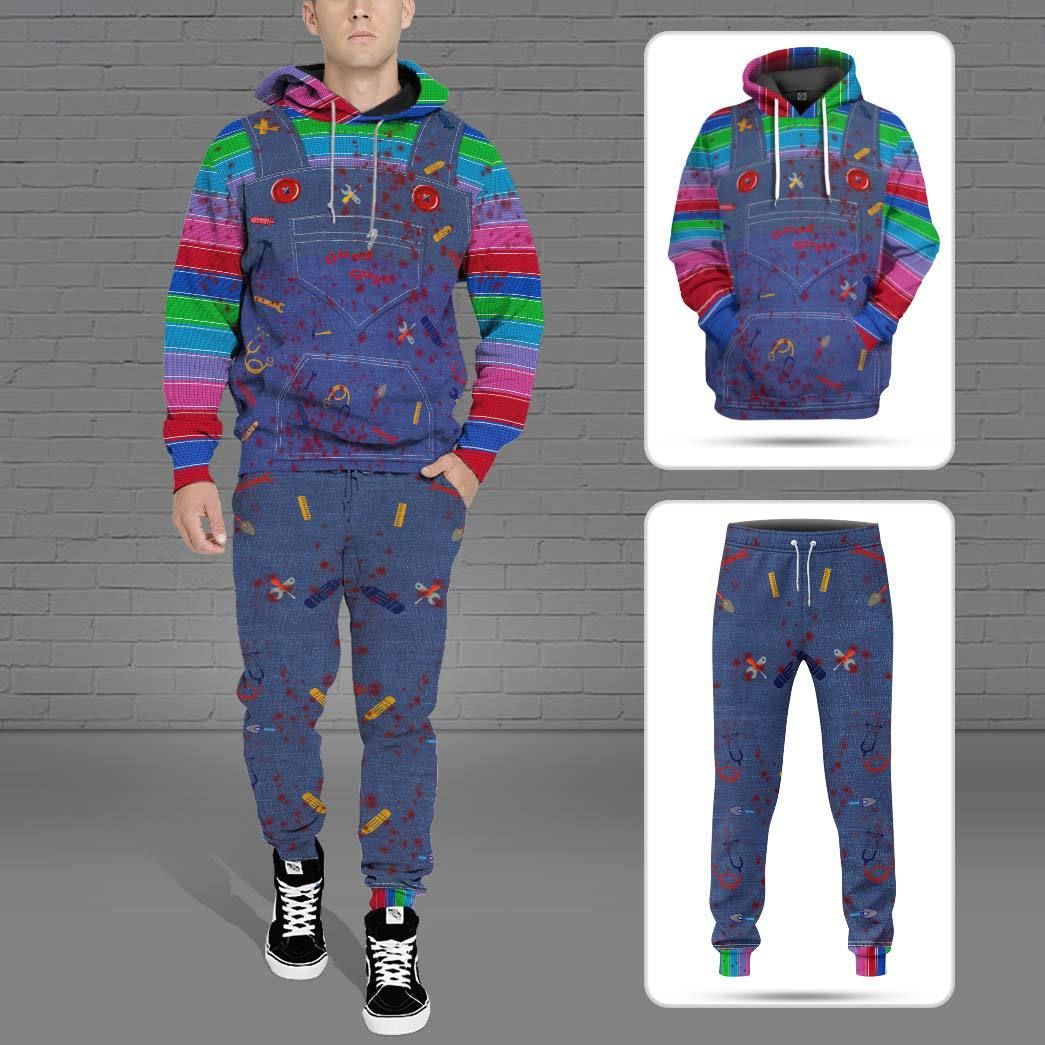 Chucky Childs Play Costume Hoodie Sweatshirt T-Shirt Sweatpants Tracksuit - Stormmerch Exclusive