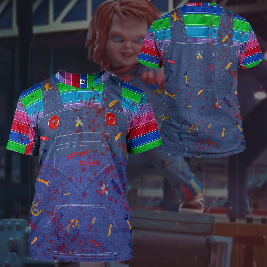 Chucky Childs Play Costume Hoodie Sweatshirt T-Shirt Sweatpants Tracksuit - Stormmerch Exclusive