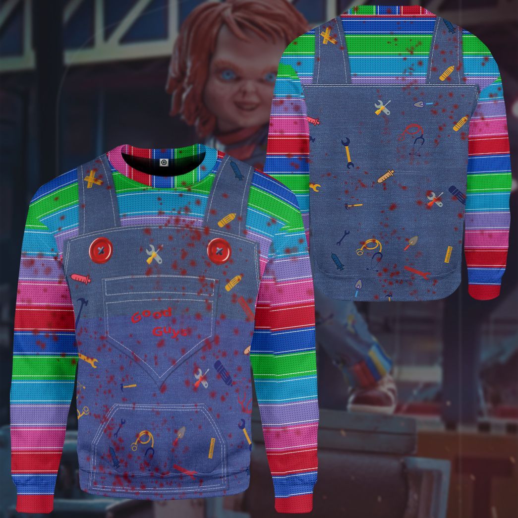 Chucky Childs Play Costume Hoodie Sweatshirt T-Shirt Sweatpants Tracksuit - Stormmerch Exclusive
