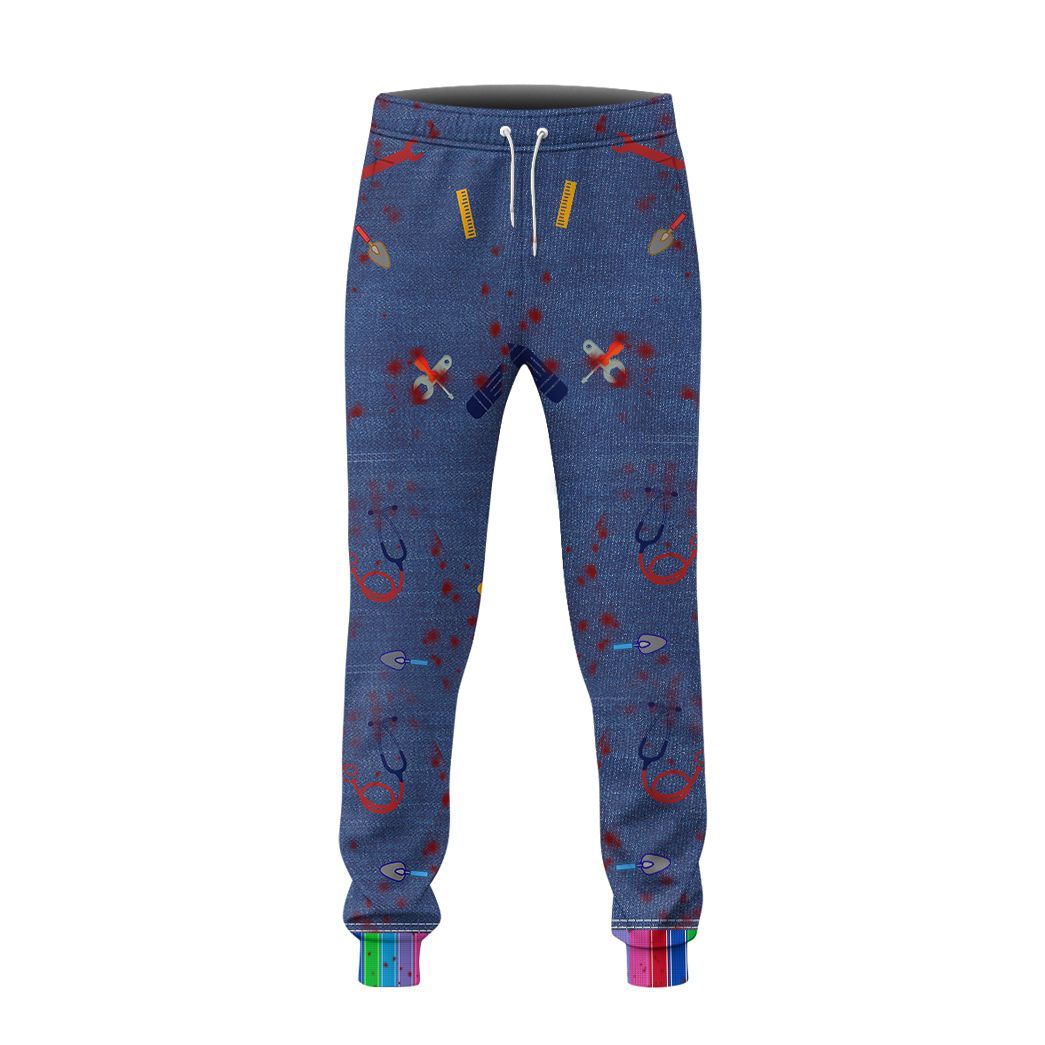 Chucky Childs Play Costume Hoodie Sweatshirt T-Shirt Sweatpants Tracksuit - Stormmerch Exclusive