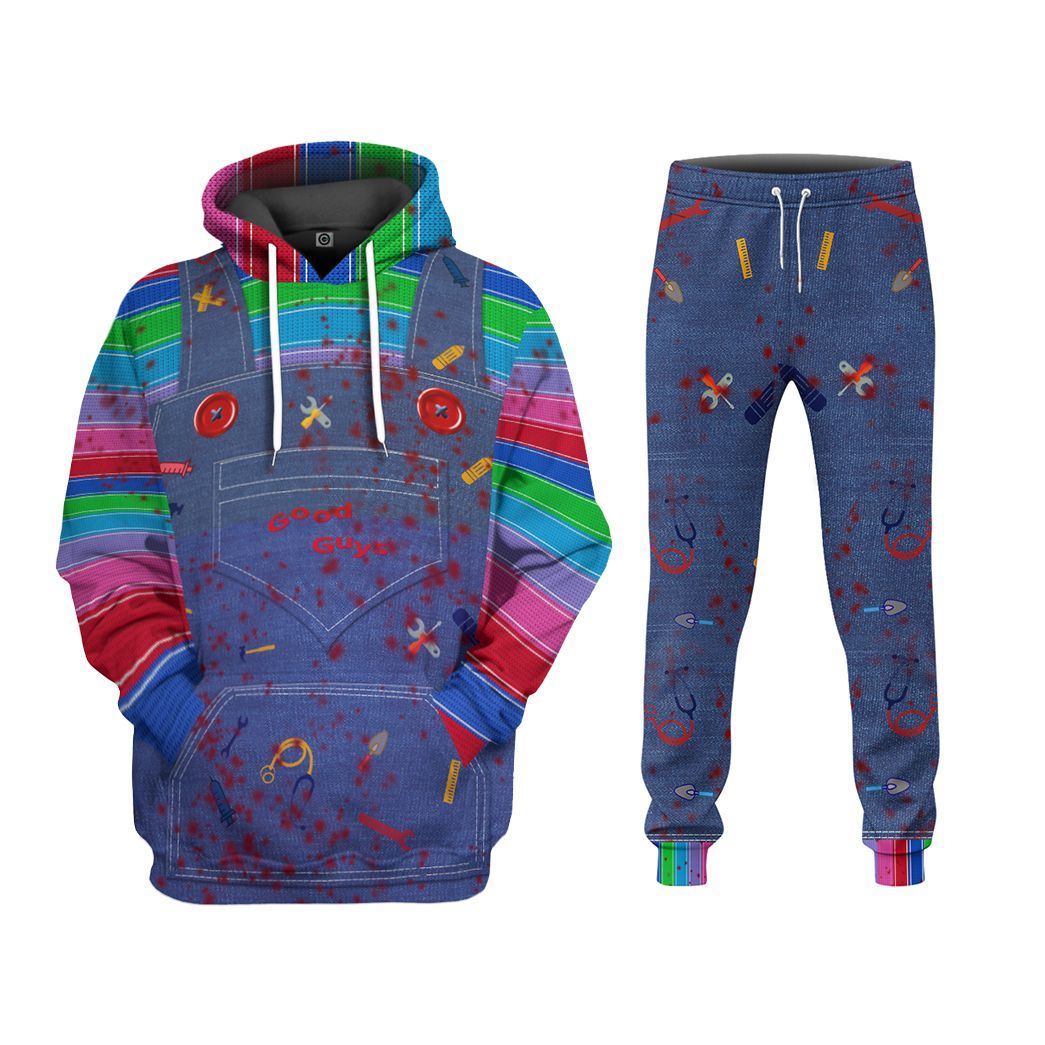 Chucky Childs Play Costume Hoodie Sweatshirt T-Shirt Sweatpants Tracksuit - Stormmerch Exclusive