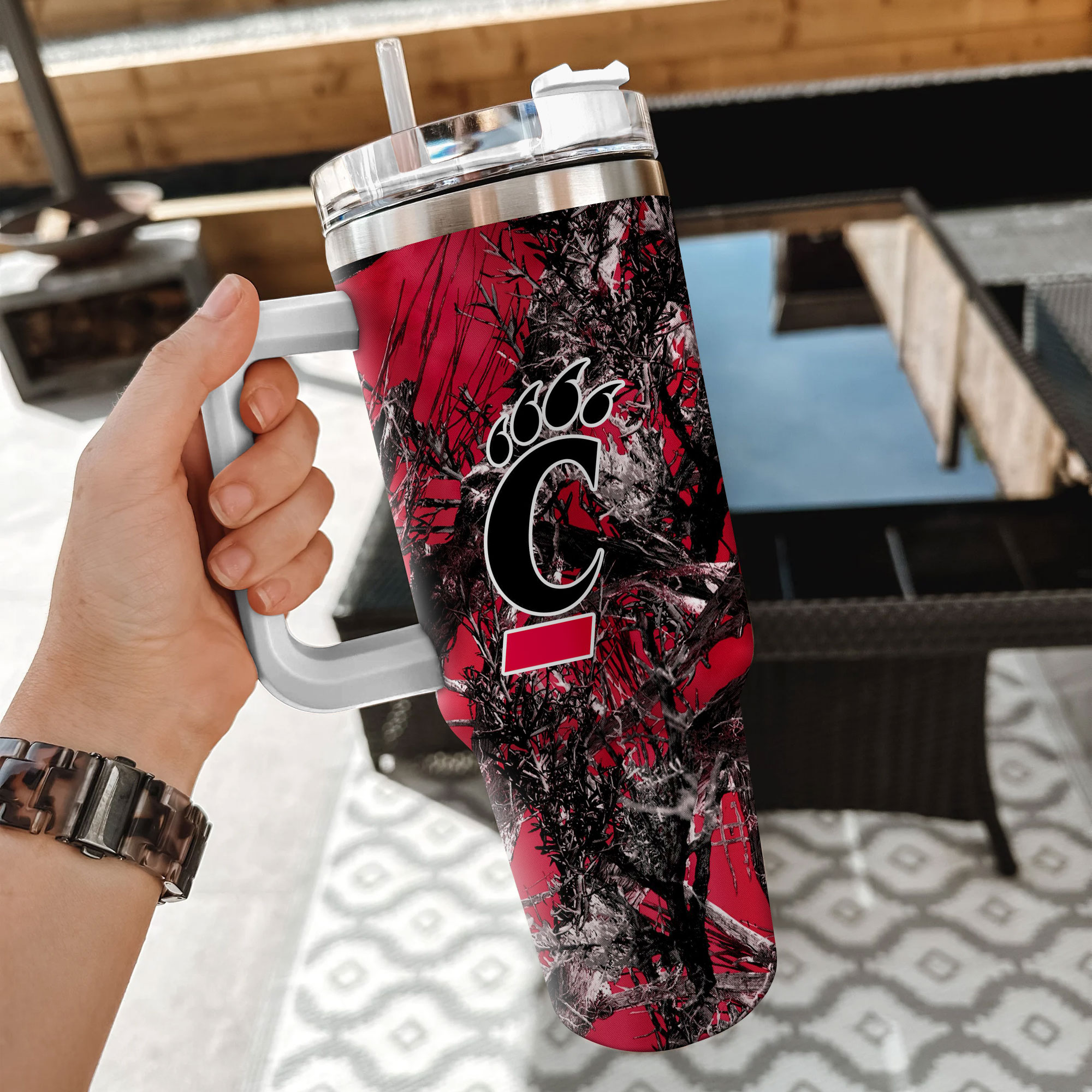 Cincinnati Bearcats NCAA Hunting Custom Stanley Cup 40 oz 30 oz Tumbler With Handle