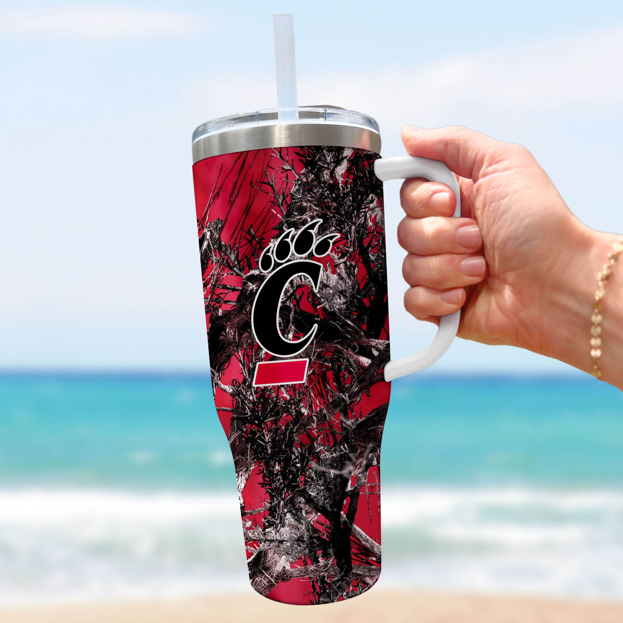 Cincinnati Bearcats NCAA Hunting Custom Stanley Cup 40 oz 30 oz Tumbler With Handle