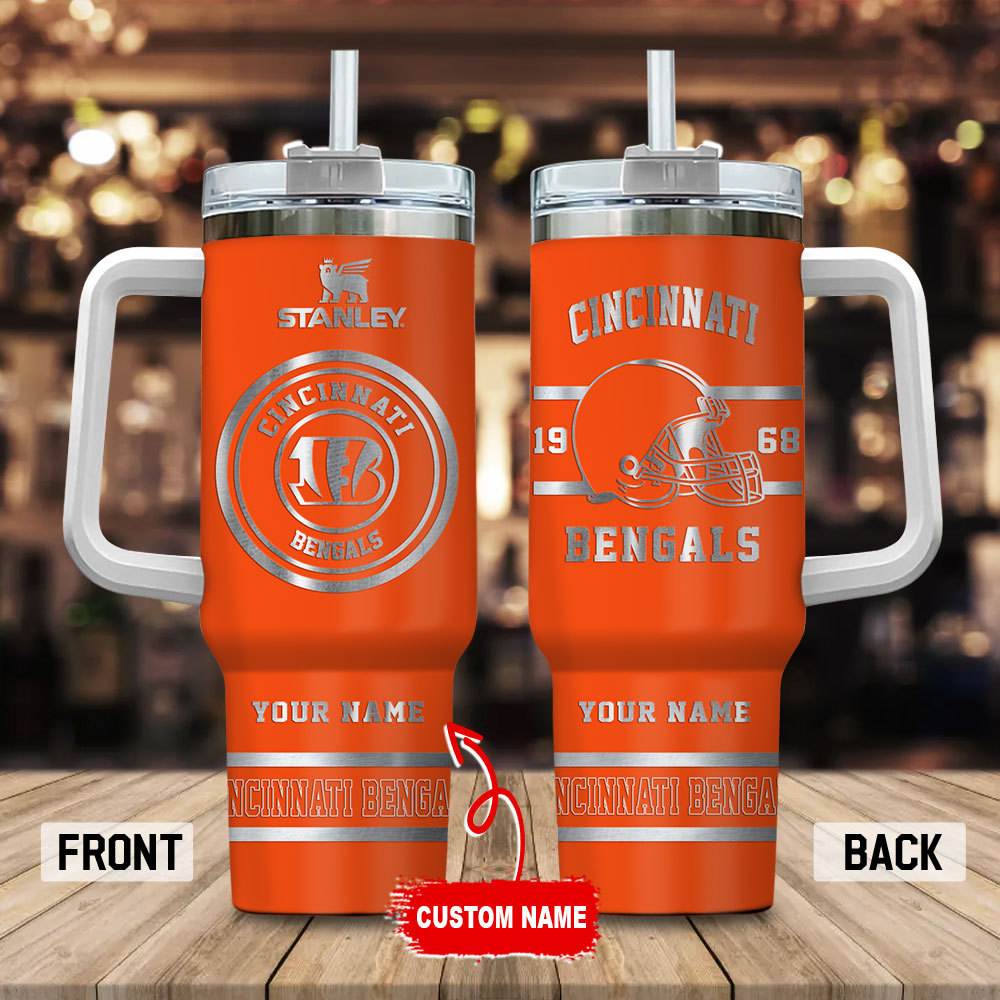 Cincinnati Bengals NFL Custom Stanley Cup 40 oz 30 oz Tumbler With Handle