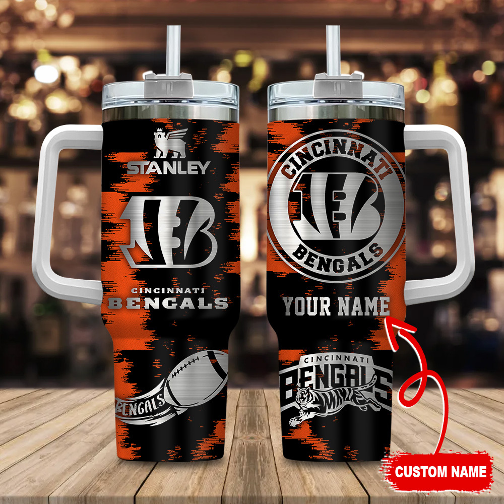 Cincinnati Bengals NFL Custom Stanley Cup 40 oz 30 oz Tumbler With Handle