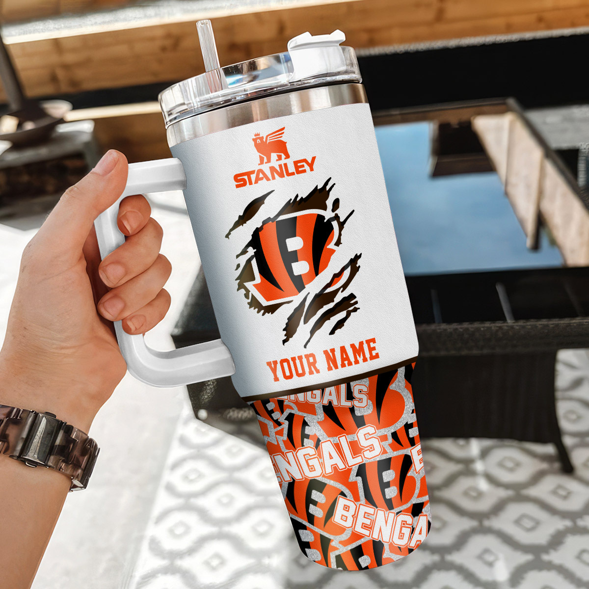 Cincinnati Bengals NFL Custom Stanley Cup 40 oz 30 oz Tumbler With Handle